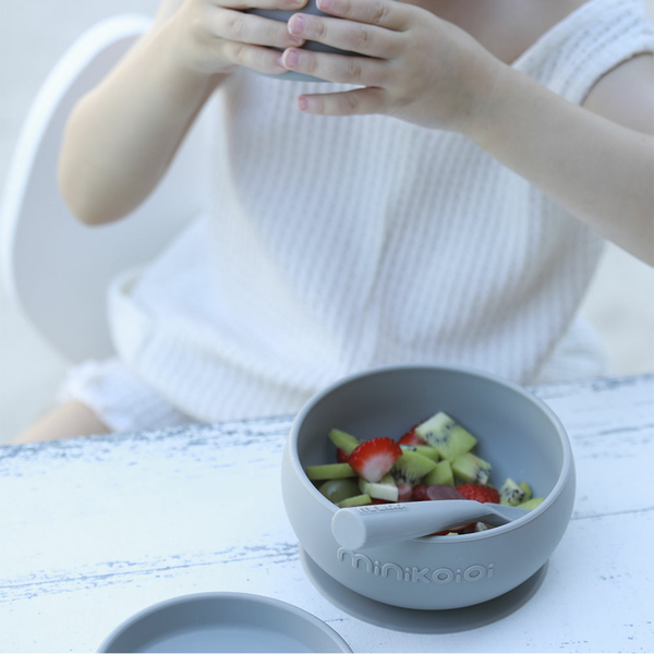 Набір посуду силіконовий MinikOiOi BLW Set I River Green (101070058) - Pampik - 4