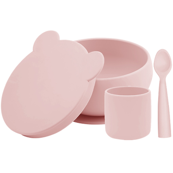 Набір посуду силіконовий MinikOiOi BLW Set I Pinky Pink (101070055) - Pampik