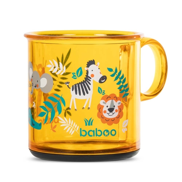 Чашка с нескользящим дном Baboo Safari, 12+ мес., 170 мл, желтый (8-142) - Pampik - 3