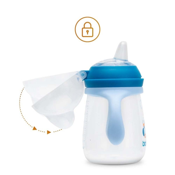 Поїльник-непроливайка Baboo Transport із силіконовим носиком, 6+ міс., 260 мл, блакитний (8-121) - Pampik - 2