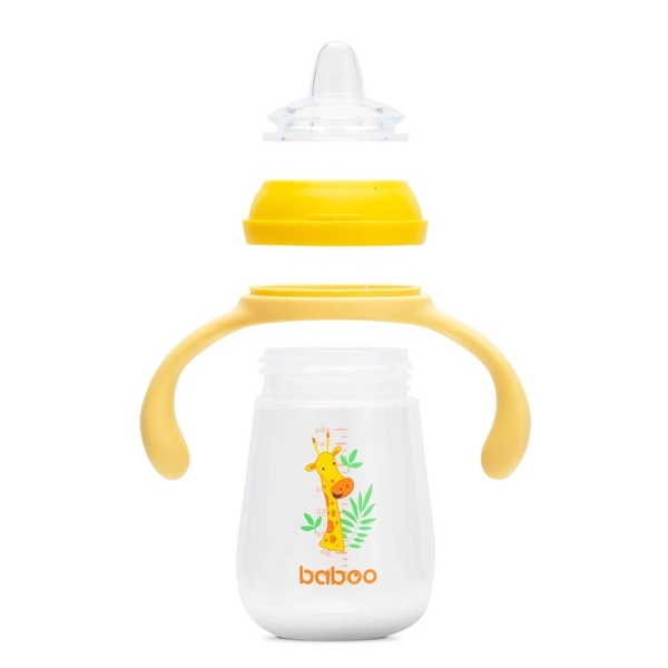 Поильник-непроливайка Baboo Safari с силиконовым носиком, 6+ мес., 260 мл, желтый (8-120) - Pampik - 3