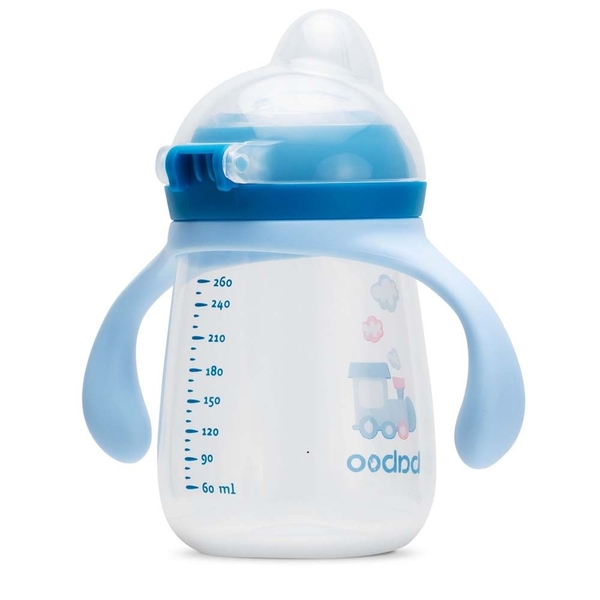 Поїльник-непроливайка Baboo Transport із силіконовим носиком, 6+ міс., 260 мл, блакитний (8-121) - Pampik - 4