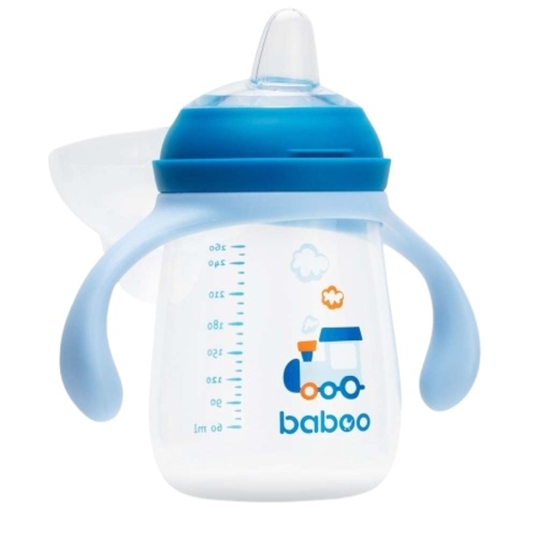 Поїльник-непроливайка Baboo Transport із силіконовим носиком, 6+ міс., 260 мл, блакитний (8-121) - Pampik