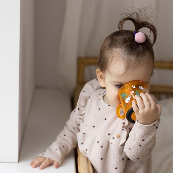 Чашка с нескользящим дном Baboo Safari, 12+ мес., 170 мл, желтый (8-142) - Pampik - 5