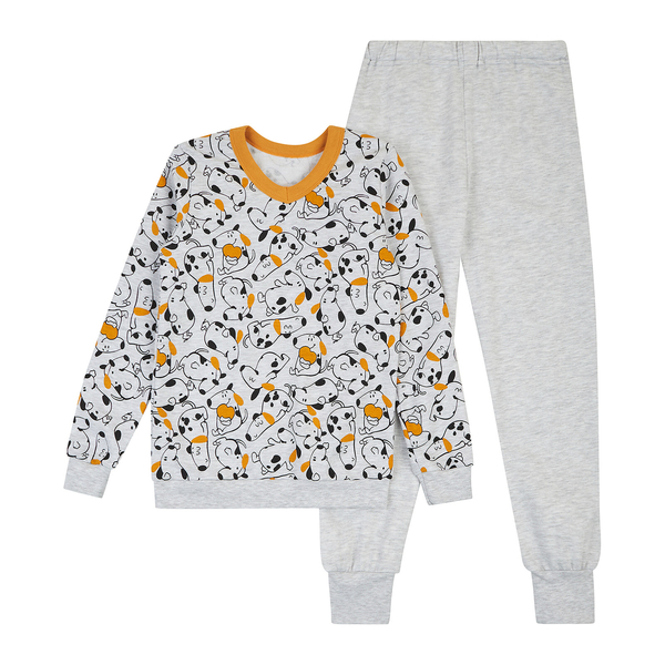 Піжама утеплена Ляля К3ФТ118 К3ФТ143 К3ФТ152 К3ФТ153 футер 104 Сірий (958047.11844617) - Pampik