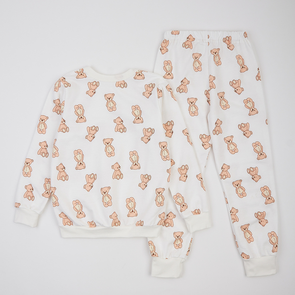 Піжама утеплена Ляля К3ФТ118 К3ФТ143 К3ФТ152 К3ФТ153 футер 116 Молоко (1027070.11844624) - Pampik - 2