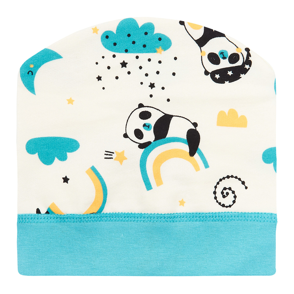 Шапочка Ляля 13ФТ103 45-46 Молоко Голубой (755563.1093582) - Pampik