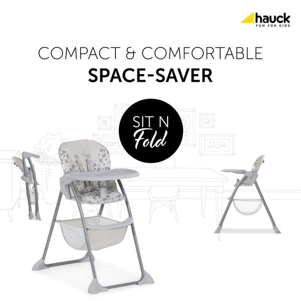 Стільчик для годування Hauck Sit N Fold Circles blue (64102-6) - Pampik - 4