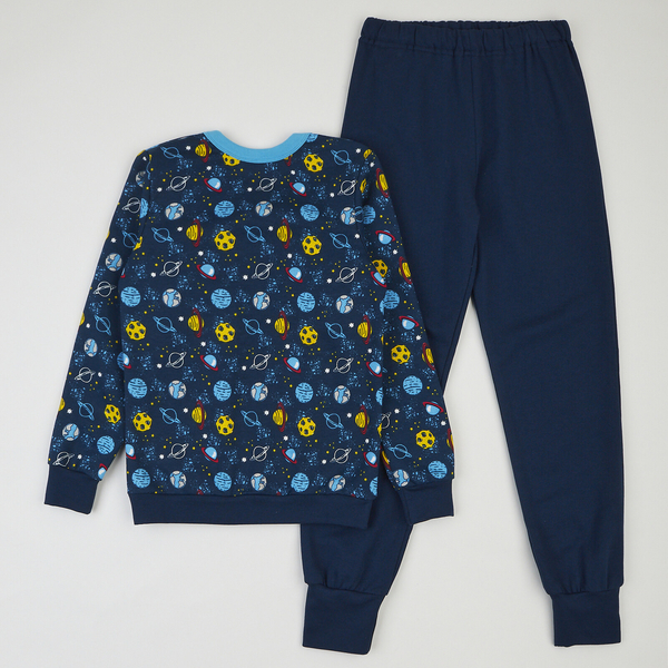 Піжама утеплена Ляля К3ФТ118 К3ФТ143 К3ФТ152 К3ФТ153 футер 104 Синий (958044.11844616) - Pampik - 2