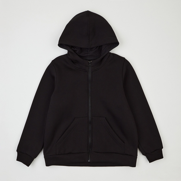 Спортивна кофта на флісі Ляля 2ТФ104 87% бавовна,8% ПЕ,5% еластан 134 Чорний (950759.1308731) - Pampik - 3