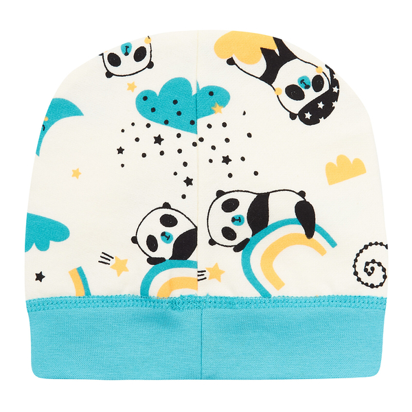 Шапочка Ляля 13ФТ103 43-44 Молоко Голубой (755562.1093582) - Pampik - 2