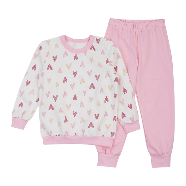 Піжама утеплена Ляля К3ФТ118 К3ФТ143 К3ФТ152 К3ФТ153 футер 128 Розовый (1027104.11844628) - Pampik