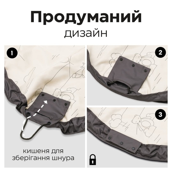 Ігровий килимок-сумка Hauck Play N Tidy Dark Grey (80900-0) - Pampik - 2