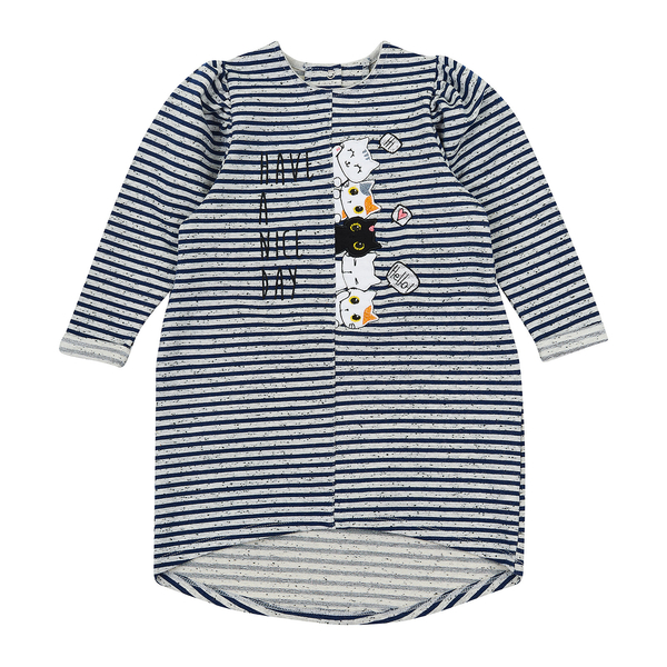 Сукня Ляля 15ДВ122 98 Синий Сірий (787820.1128212) - Pampik