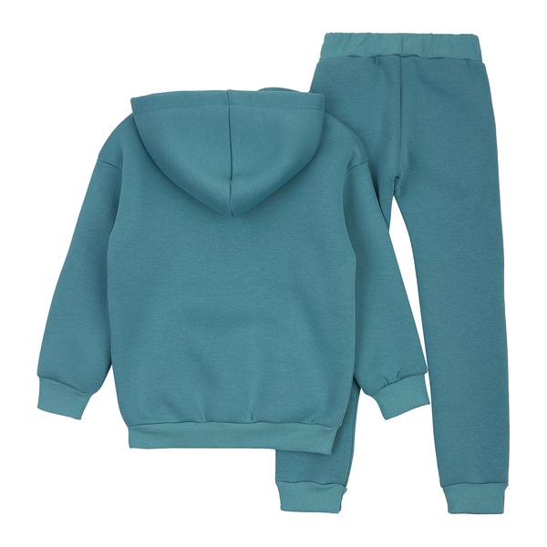 Спортивний костюм на флісі Garnamama Basic Hoodie soft 128 Зелений (1039563.1397597) - Pampik - 2