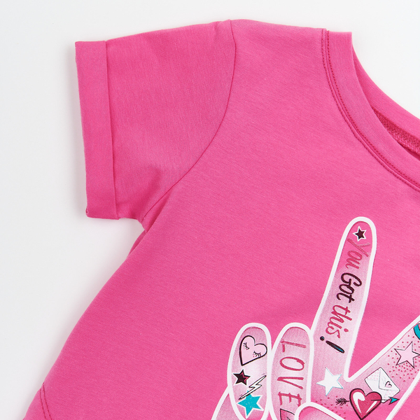 Футболка Ляля 3СК143 104 Розовый Белый (740344.1053792) - Pampik - 4