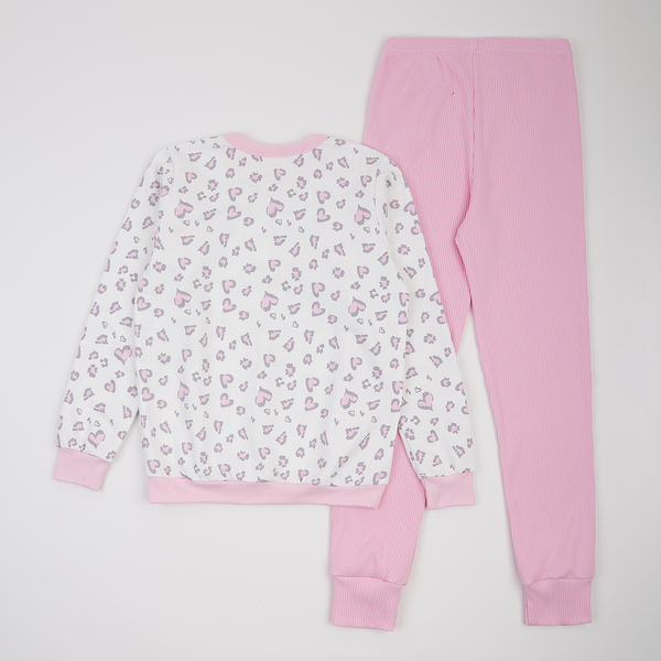 Піжама утеплена Ляля К3ФТ118 К3ФТ143 К3ФТ152 К3ФТ153 футер 140 Рожевий (1027097.11844630) - Pampik - 2