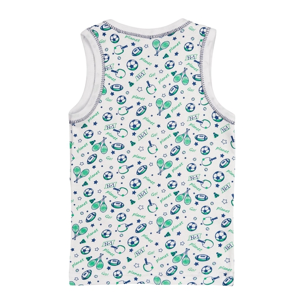 Майка Ляля 4БК108 134 Білий Синій (821154.1004965) - Pampik - 2