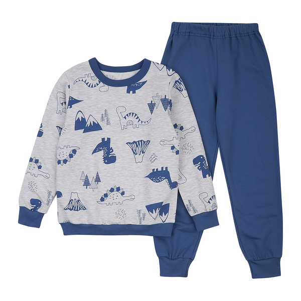 Піжама утеплена Ляля К3ФТ118 К3ФТ143 К3ФТ152 К3ФТ153 футер 116 Сірий (1027072.11844625) - Pampik