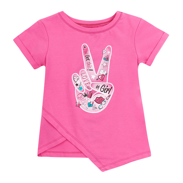 Футболка Ляля 3СК143 116 Розовый Белый (740346.1053792) - Pampik