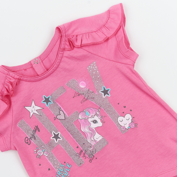 Футболка Ляля 3КЛ021 80 Рожевий (711219.1014311) - Pampik - 3