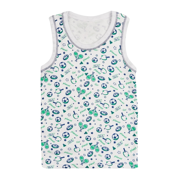 Майка Ляля 4БК108 134 Білий Синій (821154.1004965) - Pampik