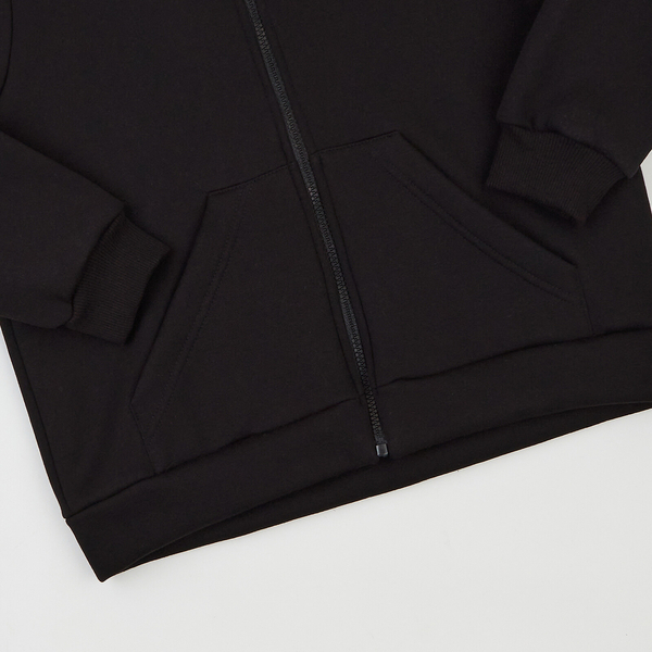 Спортивна кофта на флісі Ляля 2ТФ104 87% бавовна,8% ПЕ,5% еластан 152 Чорний (950762.1308731) - Pampik - 5