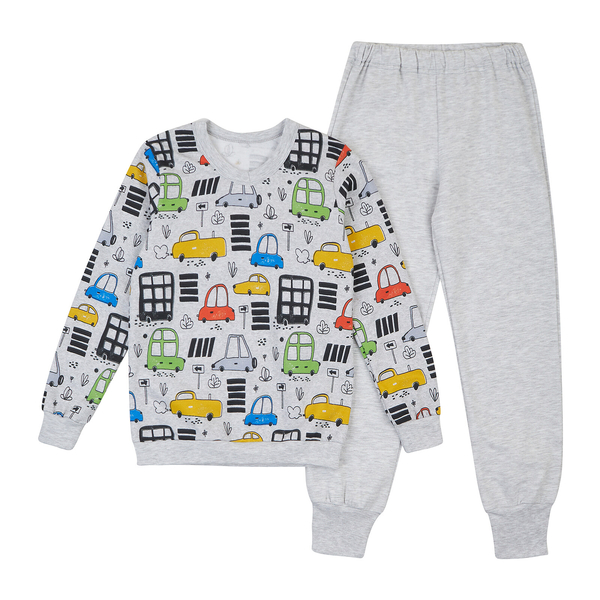 Піжама утеплена Ляля К3ФТ118 К3ФТ143 К3ФТ152 К3ФТ153 футер 128 Серый (961333.11844618) - Pampik