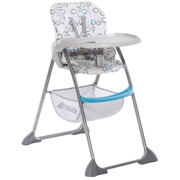 Стільчик для годування Hauck Sit N Fold Circles blue (64102-6) - Pampik