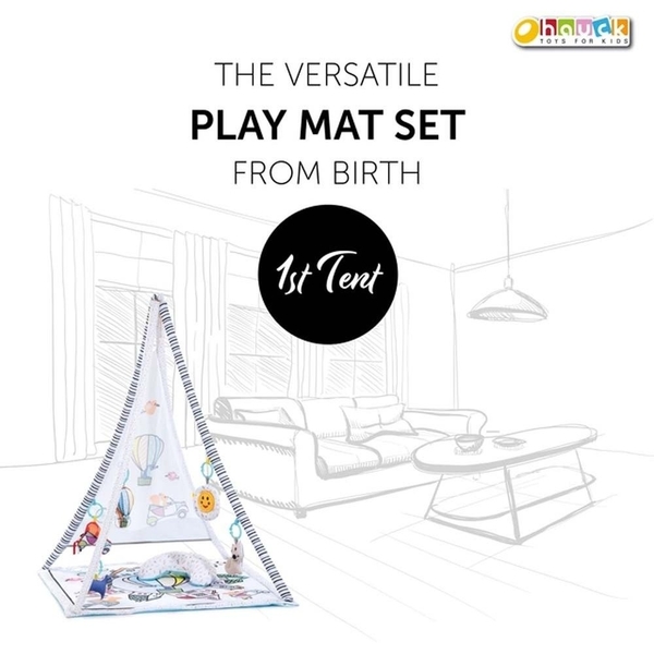 Багатофункціональний ігровий килимок Hauck 1st Tent White (76306-7) - Pampik - 6