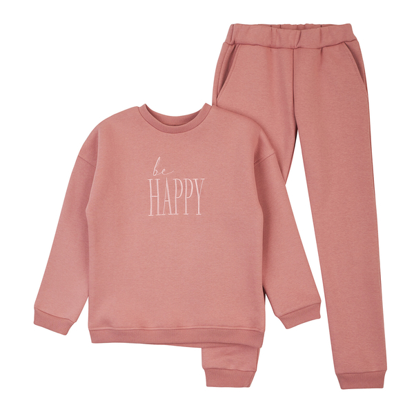 Спортивний костюм на флісі Ляля К3ТФ158 116 Рожевий (965955.1323821) - Pampik