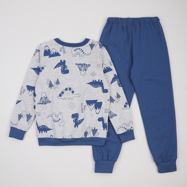 Піжама утеплена Ляля К3ФТ118 К3ФТ143 К3ФТ152 К3ФТ153 футер 128 Сірий (1027074.11844625) - Pampik - 2