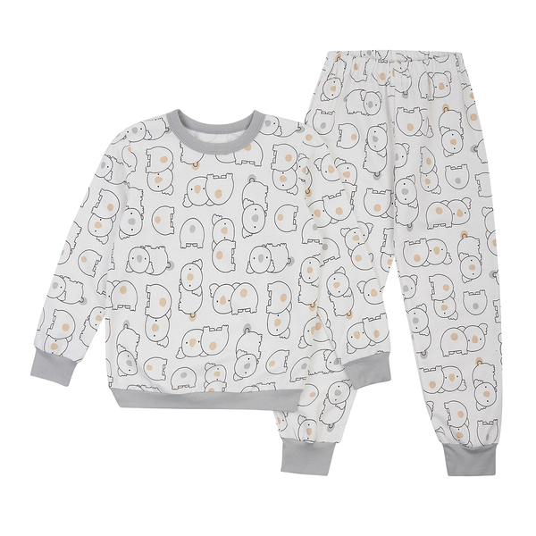 Піжама утеплена Ляля К3ФТ118 К3ФТ143 К3ФТ152 К3ФТ153 футер 122 Молоко (1027069.11844623) - Pampik