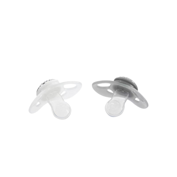 Пустышка силиконовая Twistshake Pastel Grey White, ортодонтическая, 0-6 мес., 2 шт. (78594) - Pampik - 2