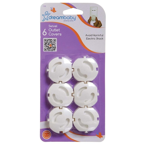 Заглушка для розетки DreamBaby Euro, великі, 6 шт. (G140) - Pampik