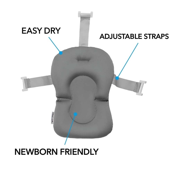 Розкладна ванна з вкладишем для купання Twistshake Pastel Grey (78538) - Pampik - 4