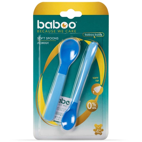 Мягкие ложки Baboo, синий, 2 шт. (10-033) - Pampik - 4