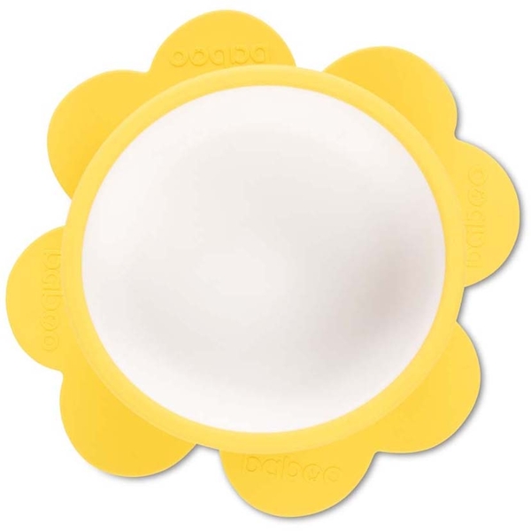 Мисочка силиконовая Baboo с основой-присоской, 6+ мес, желтый (9-021) - Pampik - 2