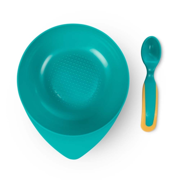 Мисочка Baboo з кришкою та ложечкою, 6+ міс, помаранчевий (9-028) - Pampik - 3