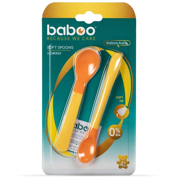 М'які ложки Baboo, жовтий, 2 шт. (10-035) - Pampik - 4