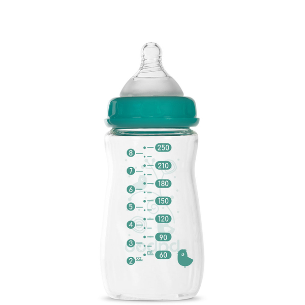 Скляна пляшечка для годування з широкою шийкою Baboo Антиколікова, 250 мл, 3+ міс. (3-123) - Pampik - 3