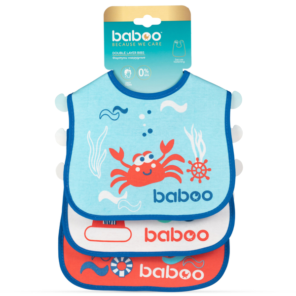 Набір нагрудників Baboo Marine, 3 шт, 0+ місяців (11-009) - Pampik - 3