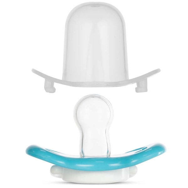 Пустышка круглая Baboo Marine, силикон, голубая, 0+ мес. (5-037) - Pampik - 2