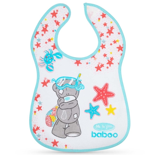 Нагрудник бавовняний Baboo Me to You, білий, 3+ міс. (11-100) - Pampik