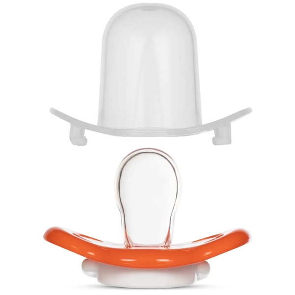 Пустышка симметричная Baboo Marine, силикон, оранжевая, 6+ мес. (5-026) - Pampik - 3