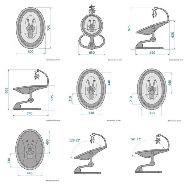 Крісло-гойдалка Maxi-Cosi Cassia SWG Classic Beige ECO (2840022110) - Pampik - 10