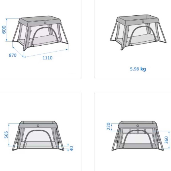 Дитяче ліжечко-манеж Maxi-Cosi Calao Light Beyond Graphite (2006043111) - Pampik - 6
