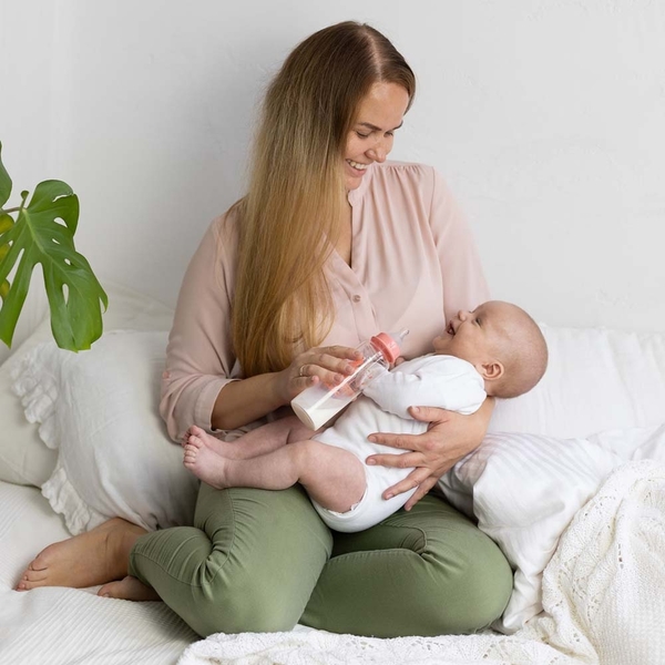 Скляна пляшечка для годування Baboo Sea Life, антиколікова, 240 мл, 3+ міс., помаранчевий (3-118) - Pampik - 5