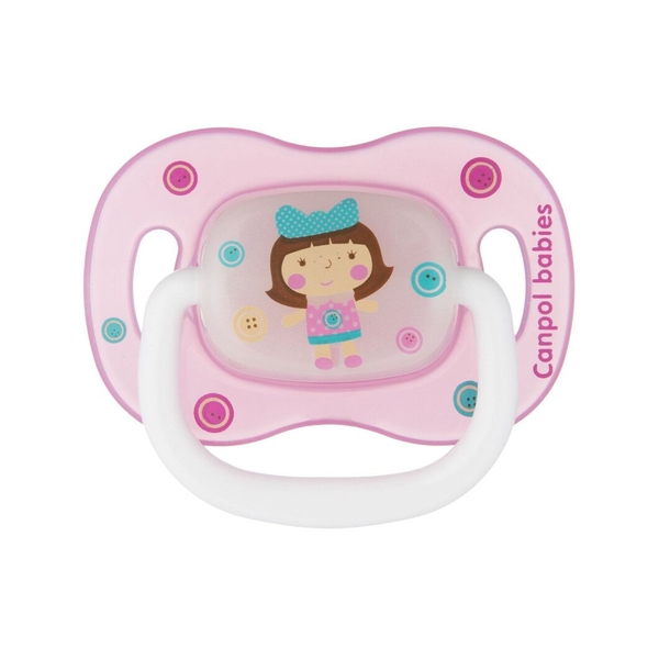 Силіконова симетрична пустушка Canpol Babies Toys, рожевий, 0-6 міс. (23/291 Рожевий) - Pampik