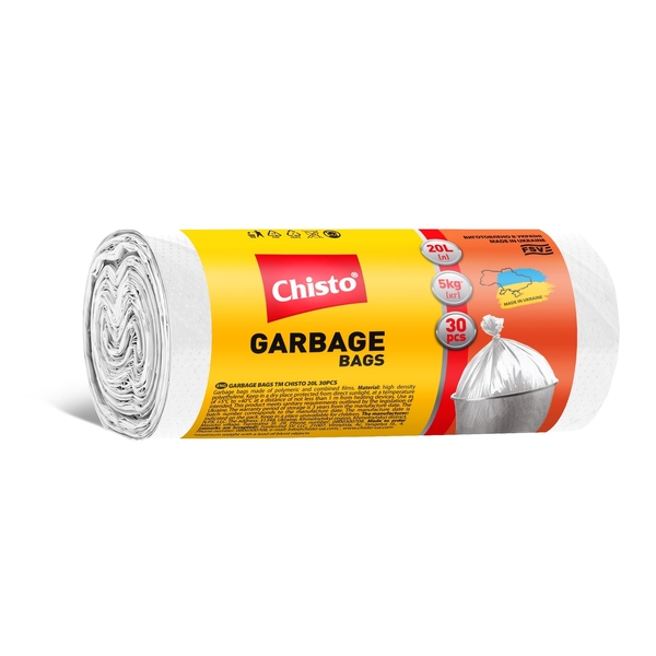 Мешки для мусора Chisto, 20 л, 30 шт. - Pampik